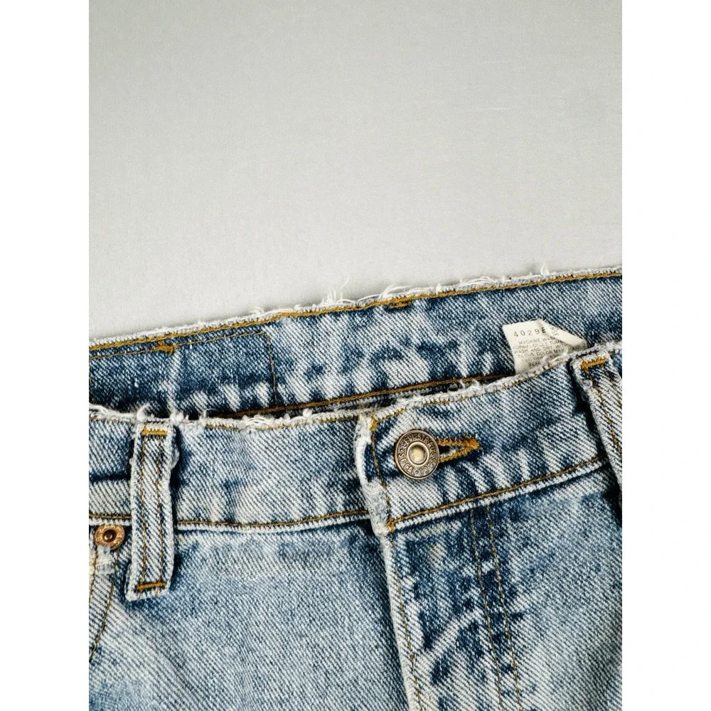 Vintage 90s Levi's 554 Jeans 35x30 USA Made Distressed Paint Workwear Denim